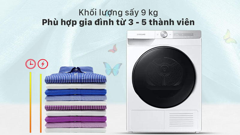 Máy sấy quần áo Samsung inverter DV90T7240BH/SV - Hàng chính hãng