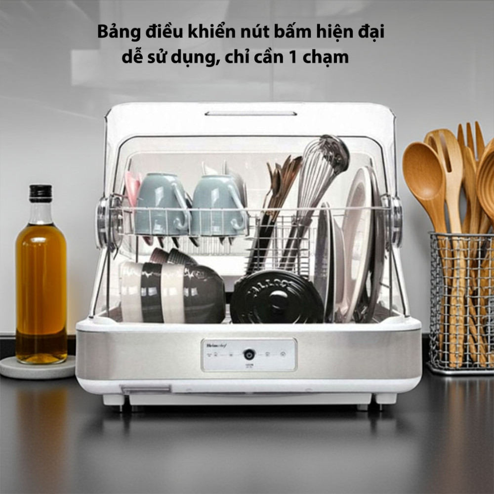 Máy sấy chén và tiệt trùng Heimchef HTD-700 55 lít thiết kế bảng điều khiển đơn giản dễ sử dụng