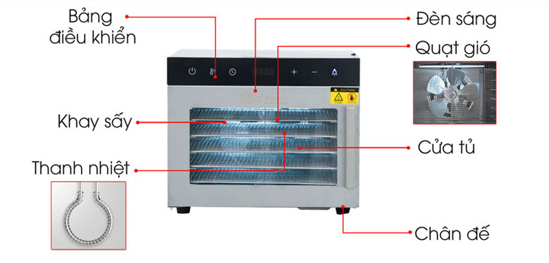 Máy sấy hoa quả NewSun SS-06H - Hàng chính hãng