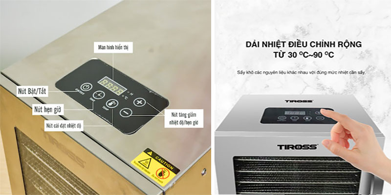 Máy sấy hoa quả Tiross TS9683 - Hàng chính hãng
