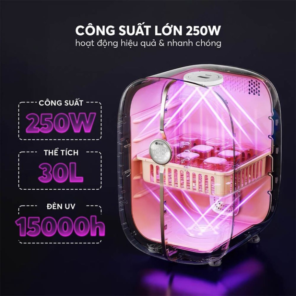 Máy sấy khô và tiệt trùng UV Elmich Babyca USE-8780 - Hàng chính hãng