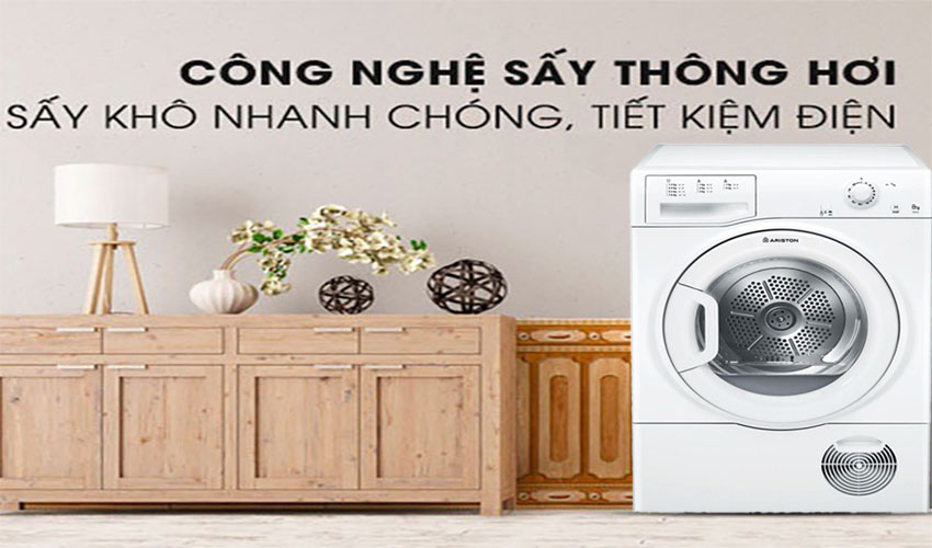 Công nghệ sấy của Máy sấy quần áo Ariston TCM80C6P/Z