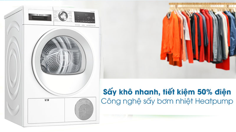 Máy sấy quần áo Bosch WQG241AGPL - Hàng chính hãng