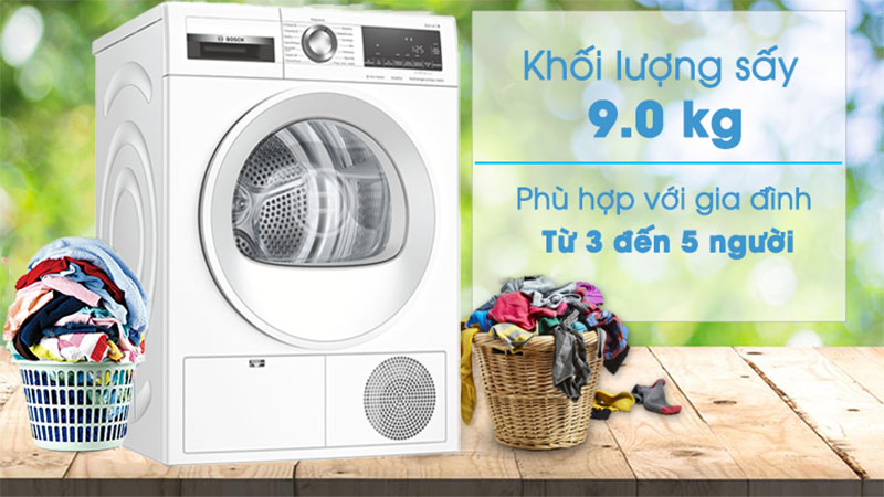 Máy sấy quần áo Bosch WQG241AGPL - Hàng chính hãng