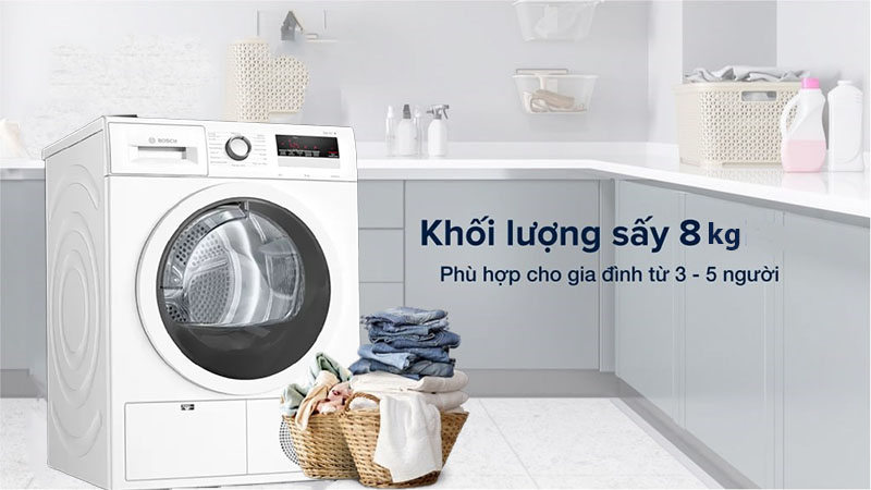 Máy sấy quần áo Bosch WTH85V0GPL - Hàng chính hãng