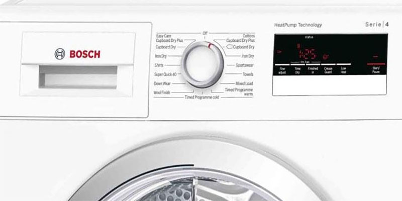 Bảng điều khiển của Máy sấy quần áo Bosch WTM85260SG