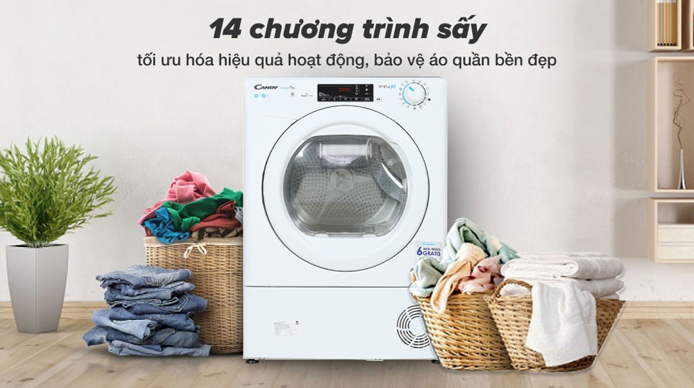 Máy sấy quần áo Candy CSO C8TE-S - Hàng chính hãng