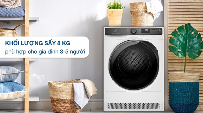 Máy sấy bơm nhiệt Electrolux EDH803J5WC - Hàng chính hãng