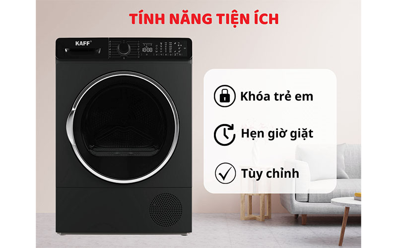 Máy sấy quần áo Kaff KF-DR113L09BL/WH - Hàng chính hãng