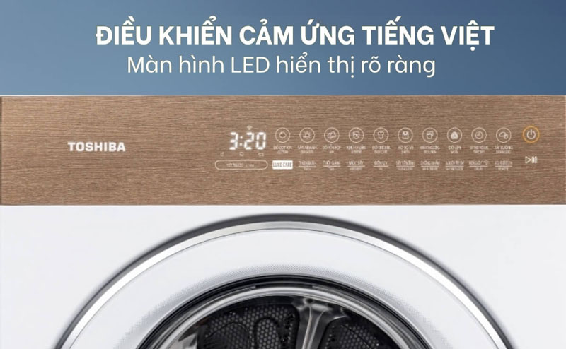 Máy sấy bơm nhiệt Toshiba 8 kg TD-T37BS90HWV(WT) - Hàng chính hãng