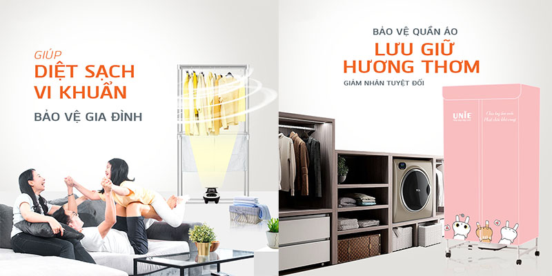 Máy sấy quần áo Unie UE-666 - Hàng chính hãng