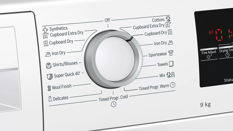 Bảng điều khiển núm vặn xoay + cảm ứng kết hợp thêm màn hình LED 