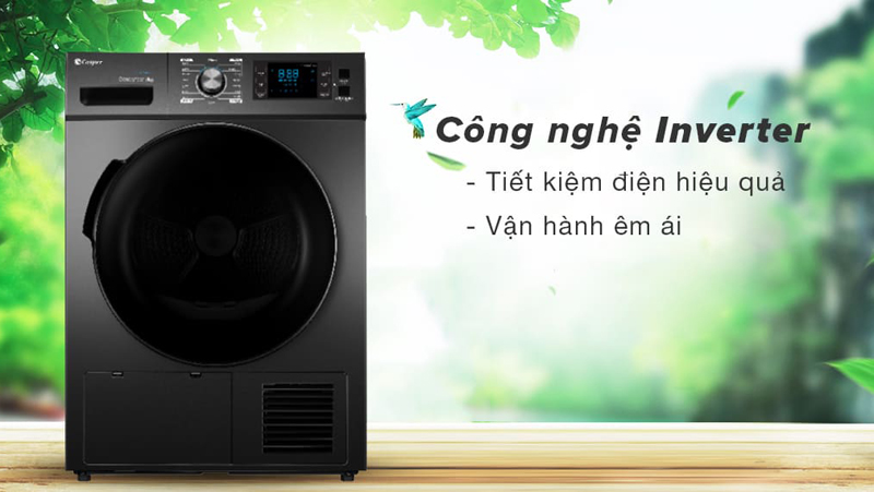 Máy sấy quần áo Casper inverter 8kg TD-80CGB - Hàng chính hãng