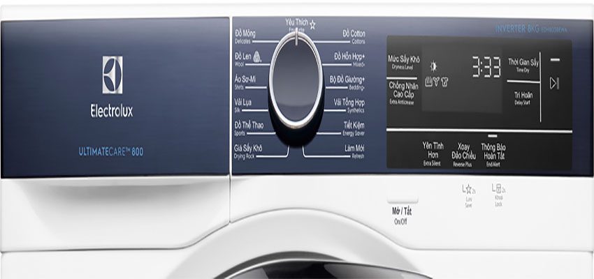Bảng điều khiển của Máy sấy quần áo cửa trước Electrolux EDH803BEWA