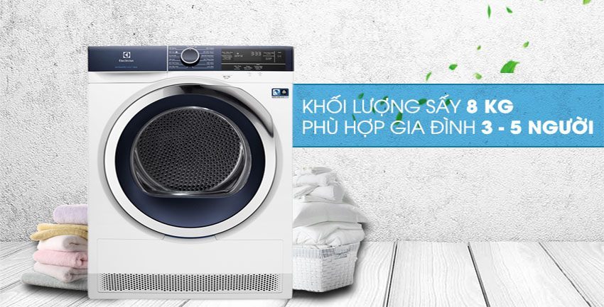 Ứng dụng của Máy sấy quần áo cửa trước Electrolux EDH803BEWA