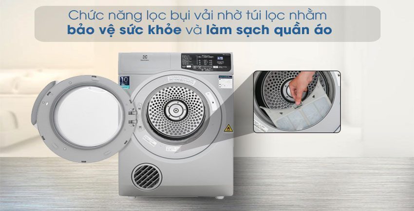 Máy sấy quần áo cửa trước Electrolux EDV805JQSA - Hàng chính hãng