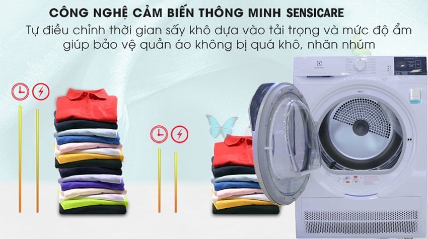 Máy sấy quần áo cửa trước Inverter Electrolux EDC804CEWA - Hàng chính hãng