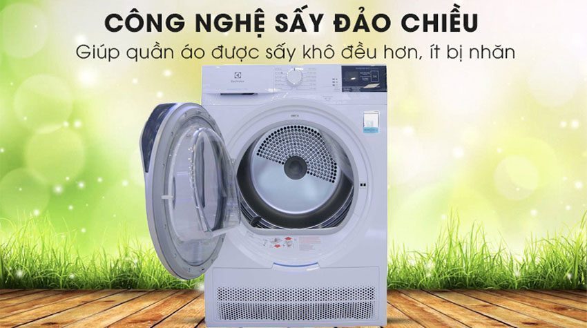 Máy sấy quần áo cửa trước Inverter Electrolux EDC804CEWA - Hàng chính hãng
