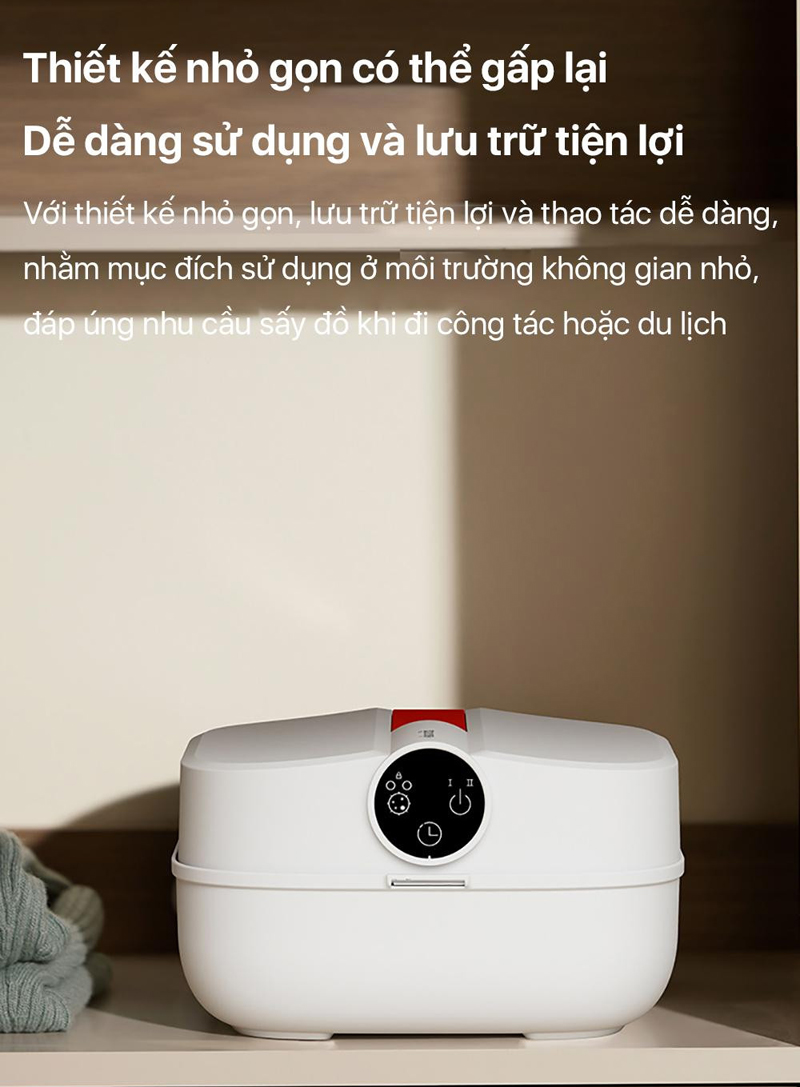 Máy sấy quần áo gấp gọn Deerma GY700W - Hàng chính hãng