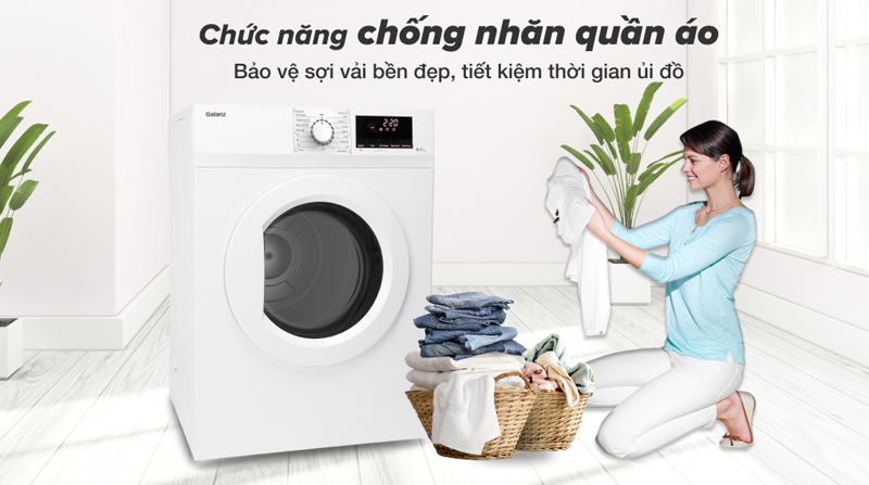 Máy sấy quần áo Galanz DV-80T5C(W) - 8Kg - Hàng chính hãng