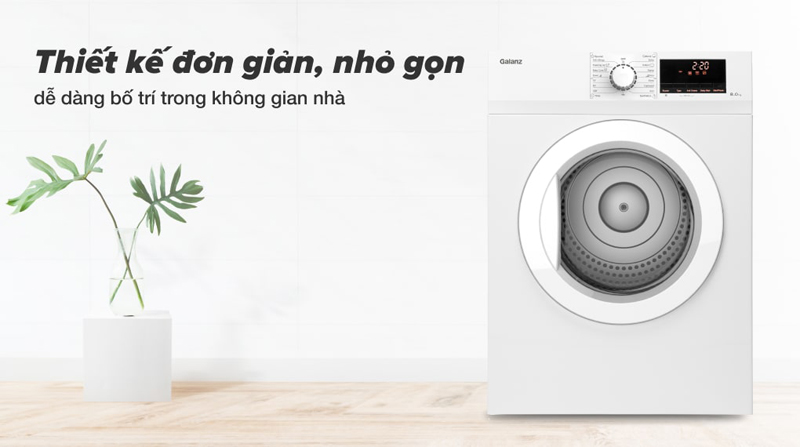 Máy sấy quần áo Galanz DV-80T5C(W) - 8Kg - Hàng chính hãng