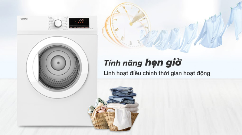 Máy sấy quần áo Galanz DV-80T5C(W) - 8Kg - Hàng chính hãng