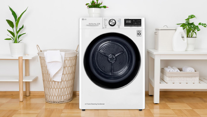 Máy sấy bơm nhiệt LG 9 kg DVHP09W - Hàng chính hãng