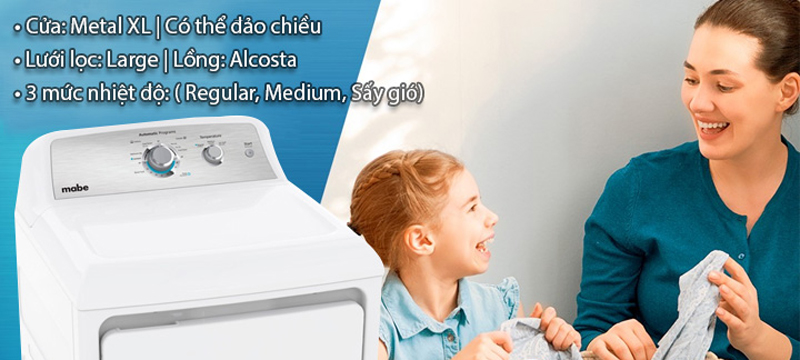 Máy sấy quần áo Mabe SME26N5XNBCT0 - 18 Kg - Hàng chính hãng