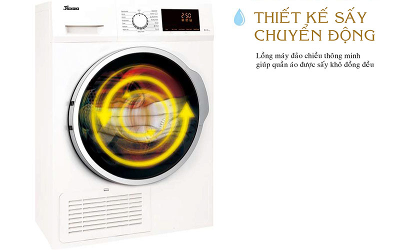 Máy sấy quần áo ngưng tụ Texgio TGDC805 - Hàng chính hãng