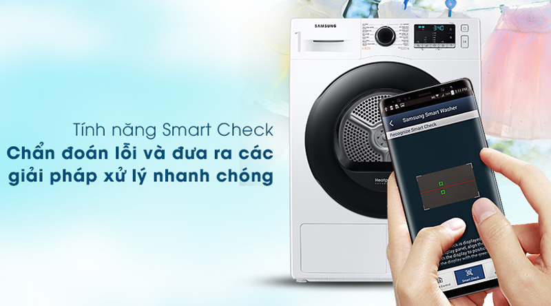 Máy sấy bơm nhiệt Samsung DV90TA240AE/SV - Hàng chính hãng