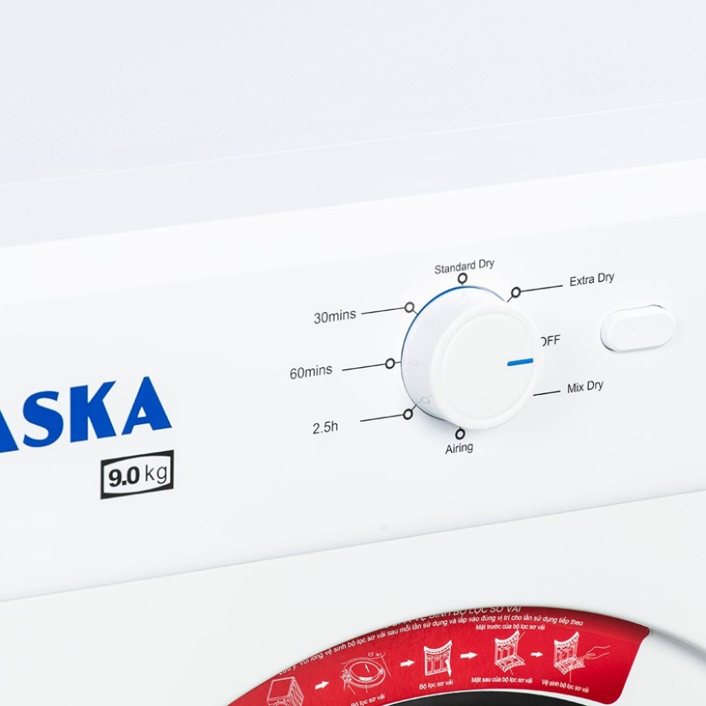Máy sấy quần áo thông hơi Alaska 9 kg S90 - Hàng chính hãng