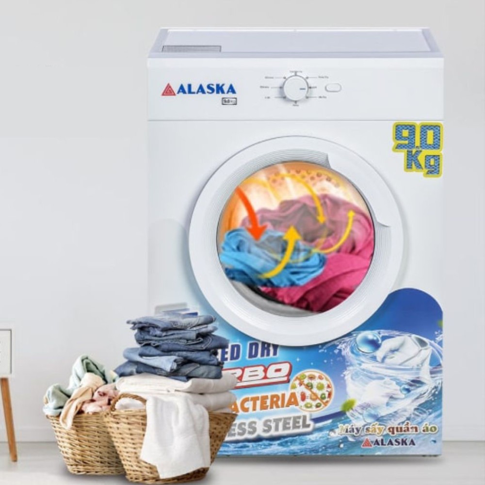 Máy sấy quần áo thông hơi Alaska 9 kg S90 - Hàng chính hãng