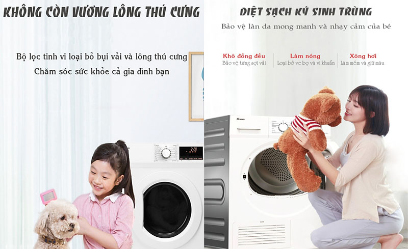Máy sấy quần áo thông hơi Texgio TGDV802 - Hàng chính hãng