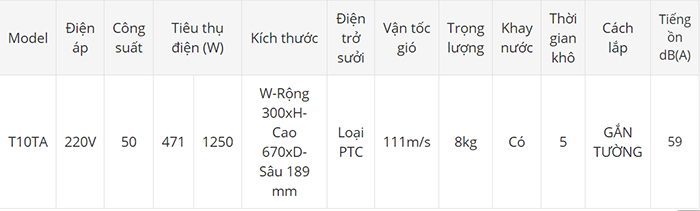 Máy sấy tay KDK T10TA - Hàng chính hãng