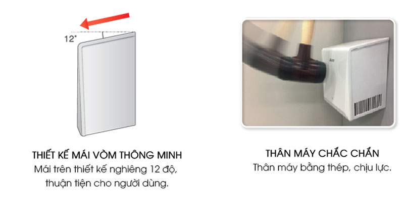 Máy sấy tay Mitsubishi Electric JT-S2AP-W-NE - Hàng chính hãng