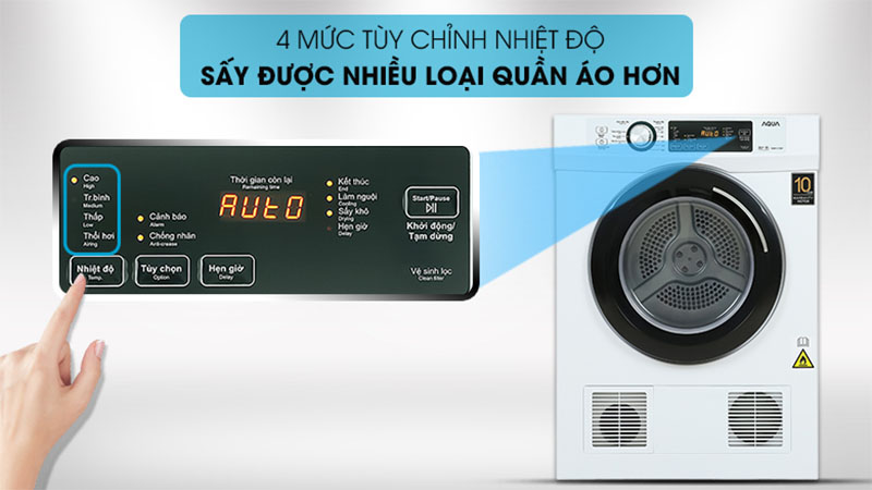 Máy sấy thông hơi Aqua 7kg AQH-V700FW - Hàng chính hãng