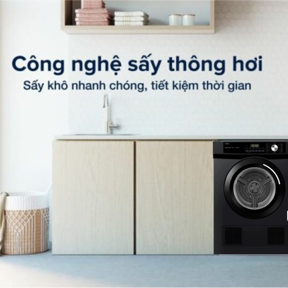 Máy sấy thông hơi Aqua 9 kg AQH-V901K (PS) - Hàng chính hãng