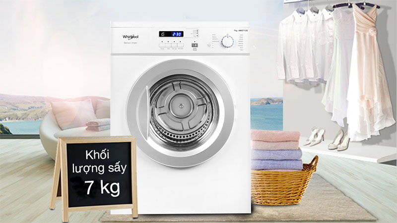 Máy sấy thông hơi Whirlpool 7 kg AWD712S2 - Hàng chính hãng