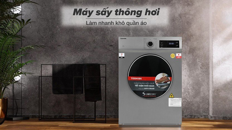 Máy sấy thông hơi Toshiba TD-H80SEV - Hàng chính hãng