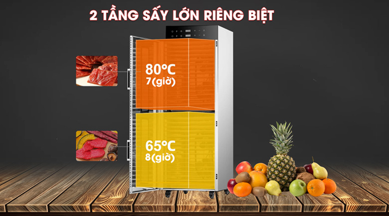 Máy sấy thực phẩm công nghiệp 32 khay Newsun SS-32H - Hàng chính hãng