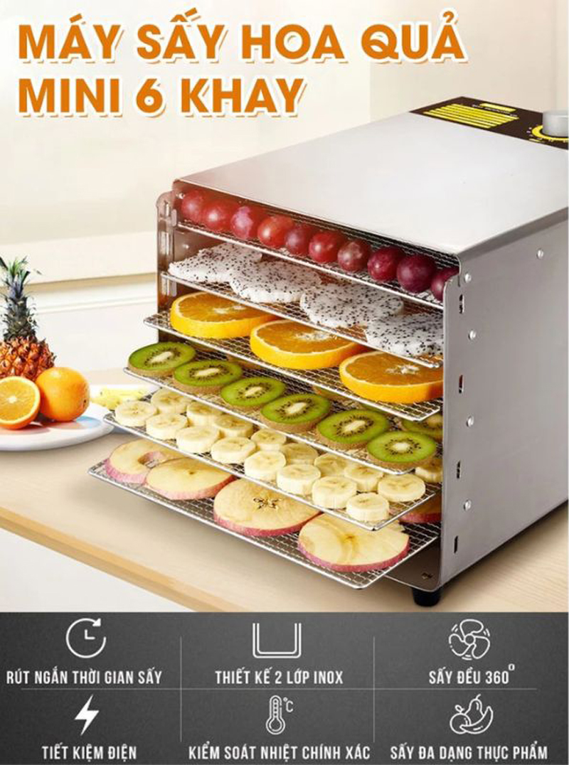 Máy sấy hoa quả Newsun NS-MS6K - Hàng chính hãng