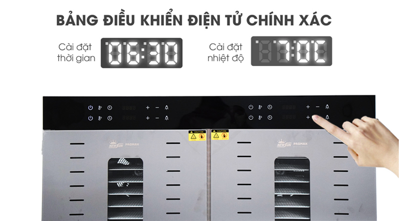 Máy sấy hoa quả 2 lớp 80 khay Newsun SS-80H - Hàng chính hãng