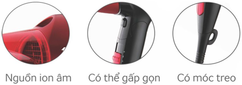 Thiết kế tay cầm của máy sấy tóc Kangaroo KG626