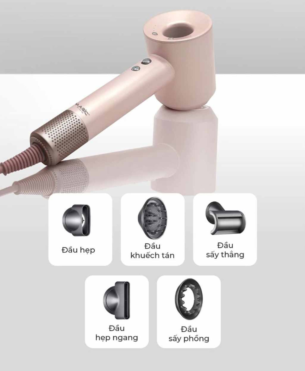 Đa dạng các đầu sấy đi kèm