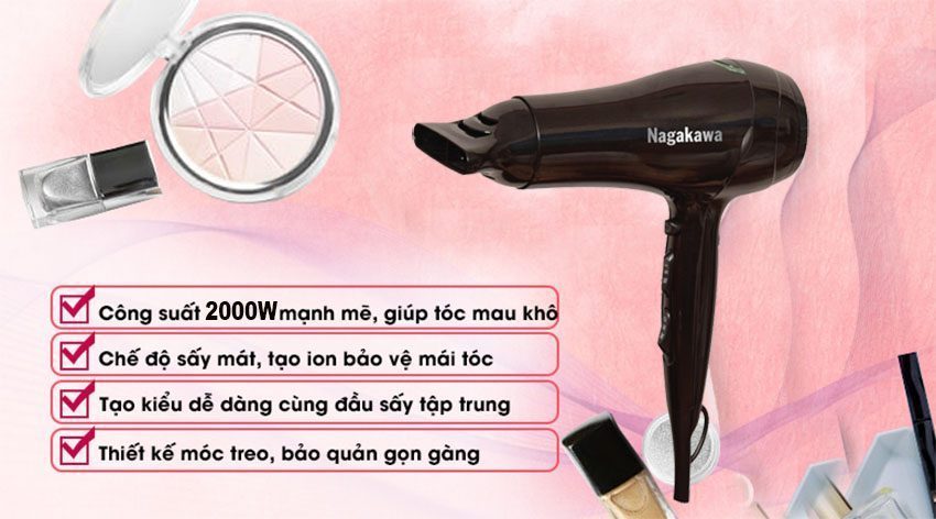 Máy sấy tóc Nagakawa NAG1605 - Hàng chính hãng