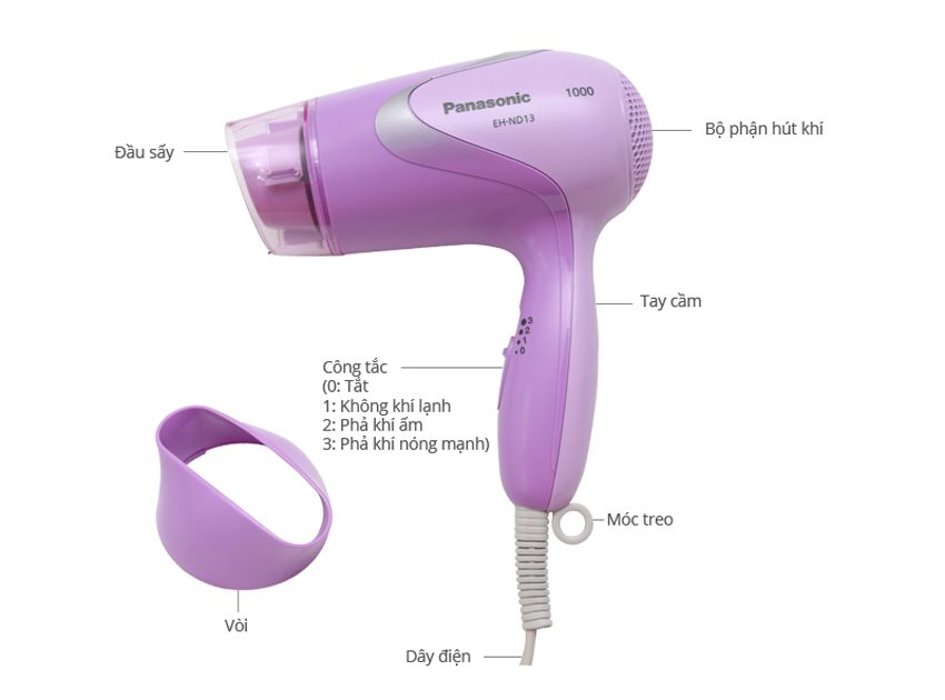 Máy sấy tóc Panasonic EH-ND13-V645 - Hàng chính hãng