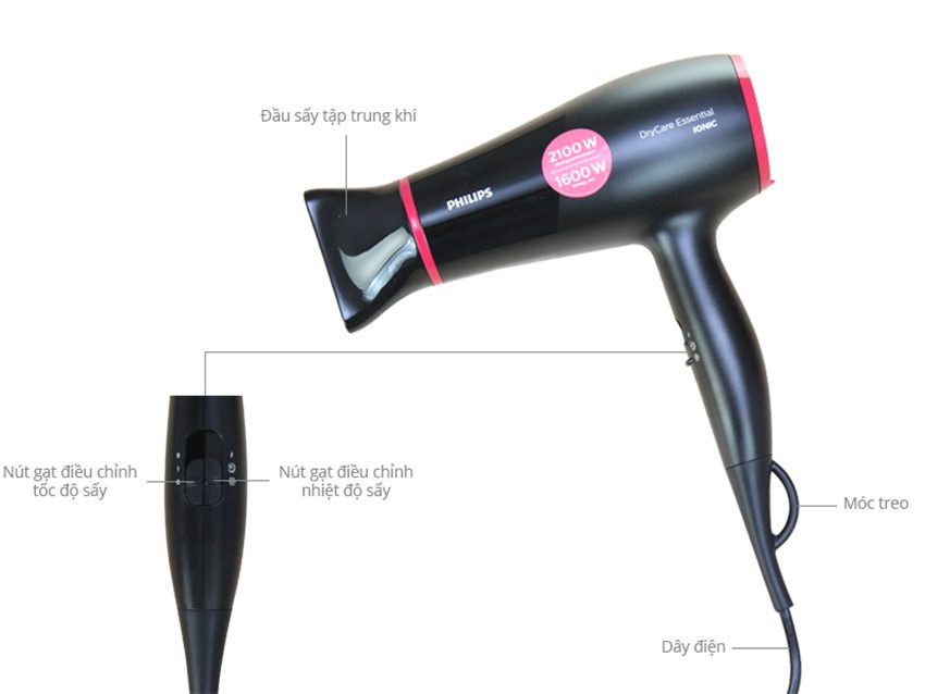 Chi tiết của máy sấy tóc Philips BHD029