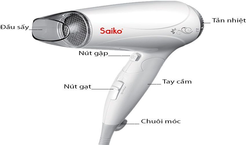 Máy sấy tóc Saiko EH-1631 - Hàng chính hãng