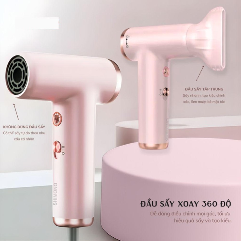 Máy sấy tóc mini tốc độ cao Shimono SM-HD06 - Hàng chính hãng