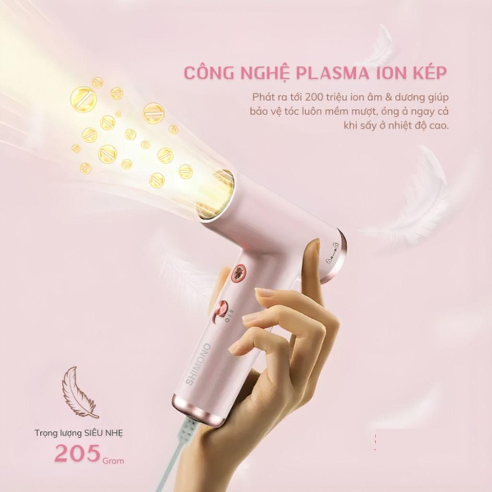 Máy sấy tóc mini tốc độ cao Shimono SM-HD06 - Hàng chính hãng
